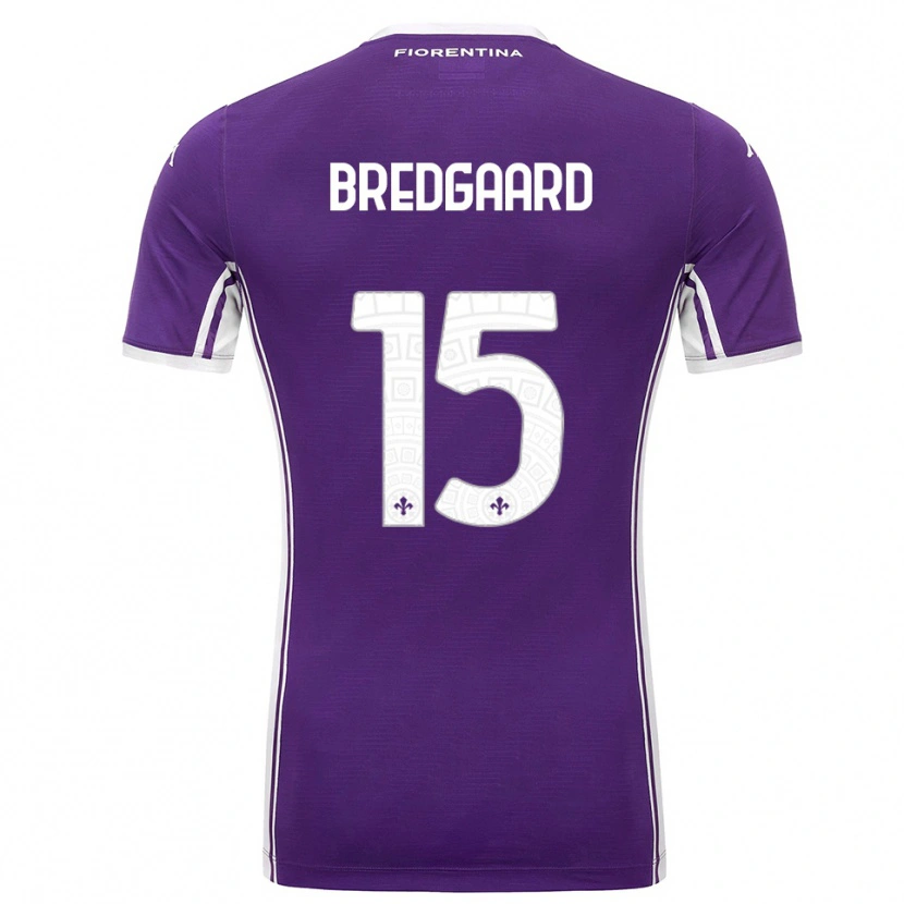 Danxen Kvinder Sofie Bredgaard #15 Lilla Hvid Hjemmebane Spillertrøjer 2025/26 Trøje T-Shirt
