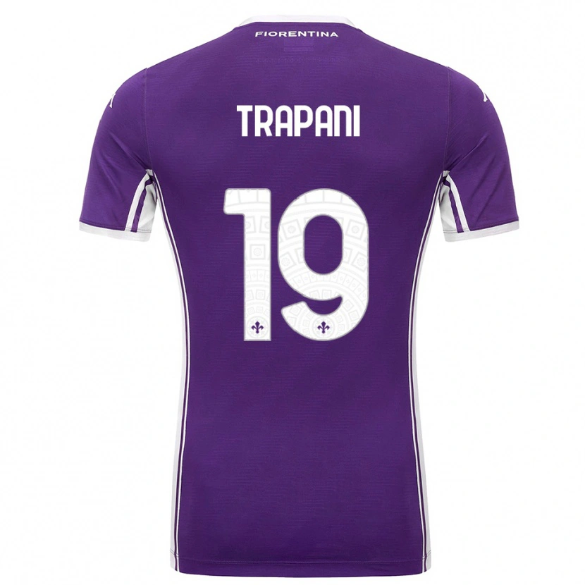 Danxen Kvinder Niccolò Trapani #19 Lilla Hvid Hjemmebane Spillertrøjer 2025/26 Trøje T-Shirt