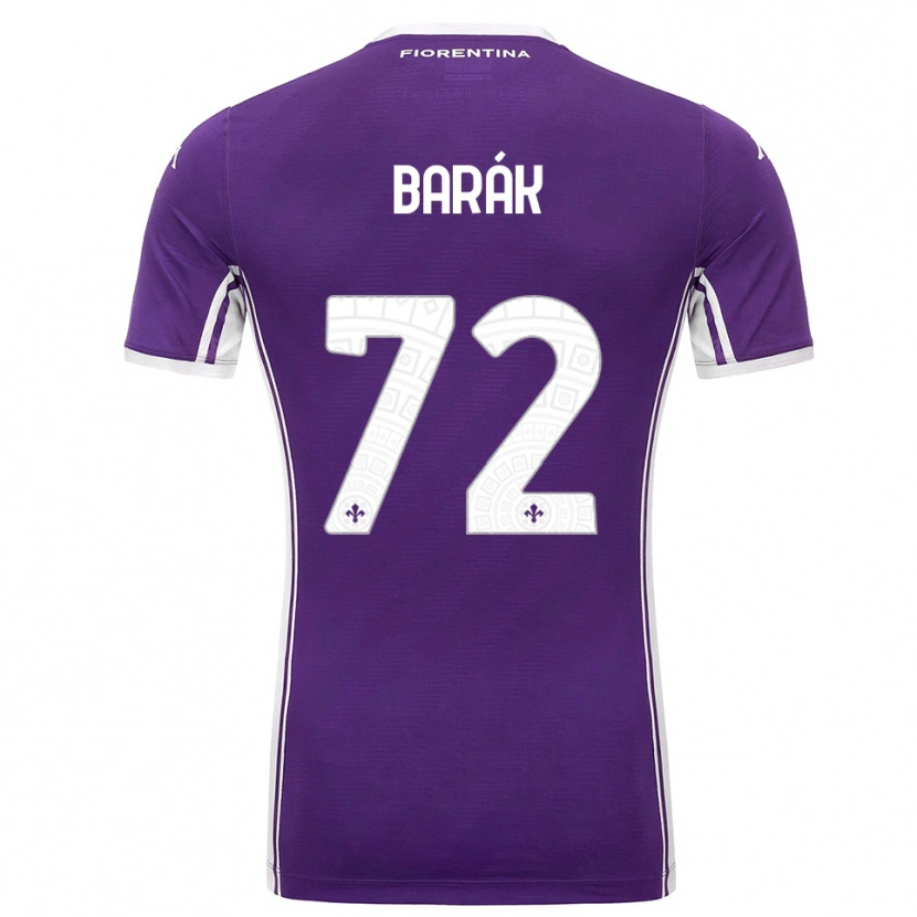 Danxen Kvinder Antonín Barák #72 Lilla Hvid Hjemmebane Spillertrøjer 2025/26 Trøje T-Shirt