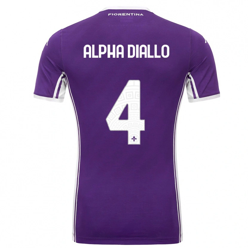 Danxen Kvinder Mamadou Alpha Diallo #4 Lilla Hvid Hjemmebane Spillertrøjer 2025/26 Trøje T-Shirt
