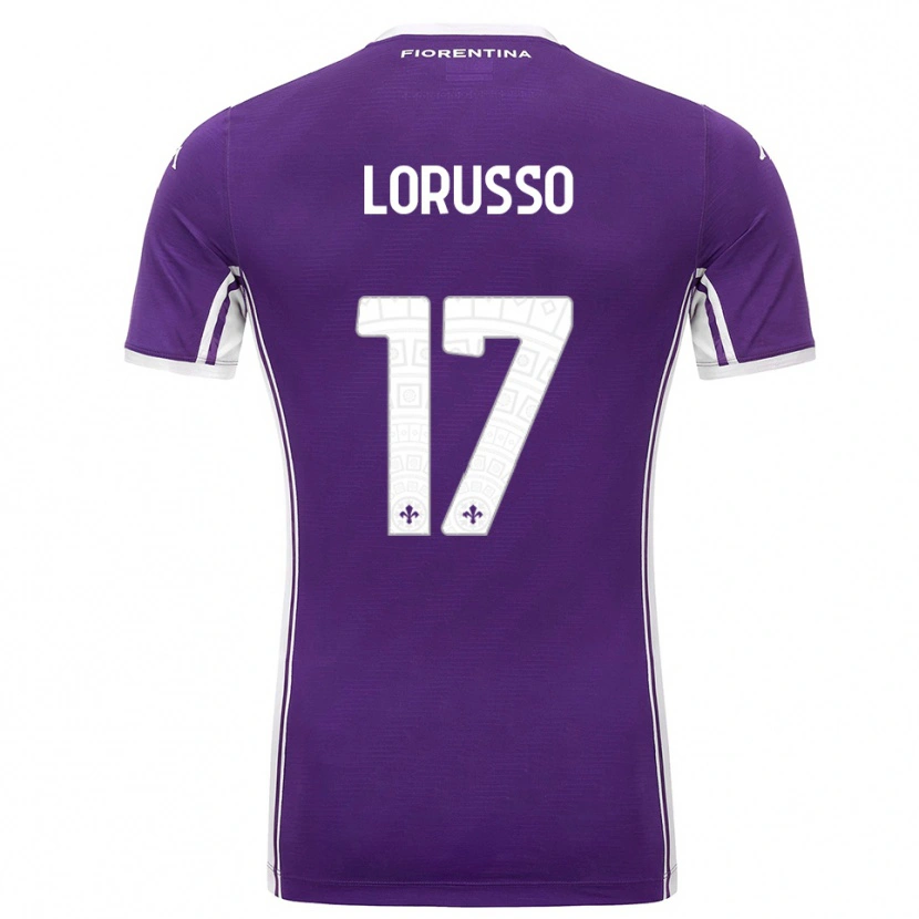 Danxen Kvinder Angelo Lorusso #17 Lilla Hvid Hjemmebane Spillertrøjer 2025/26 Trøje T-Shirt