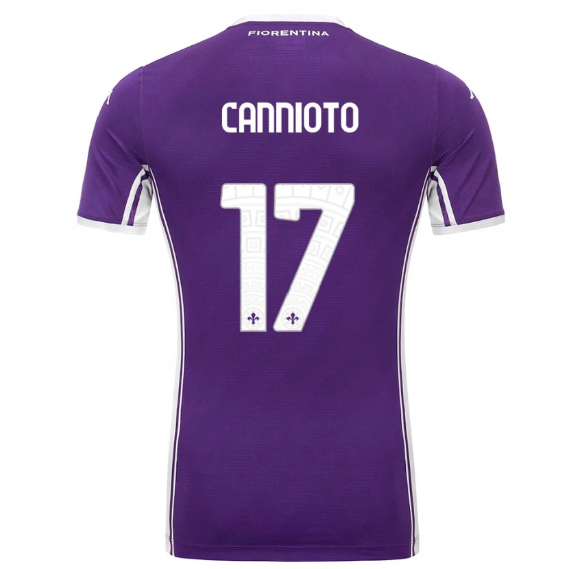 Danxen Kvinder Andrea Cannioto #17 Lilla Hvid Hjemmebane Spillertrøjer 2025/26 Trøje T-Shirt
