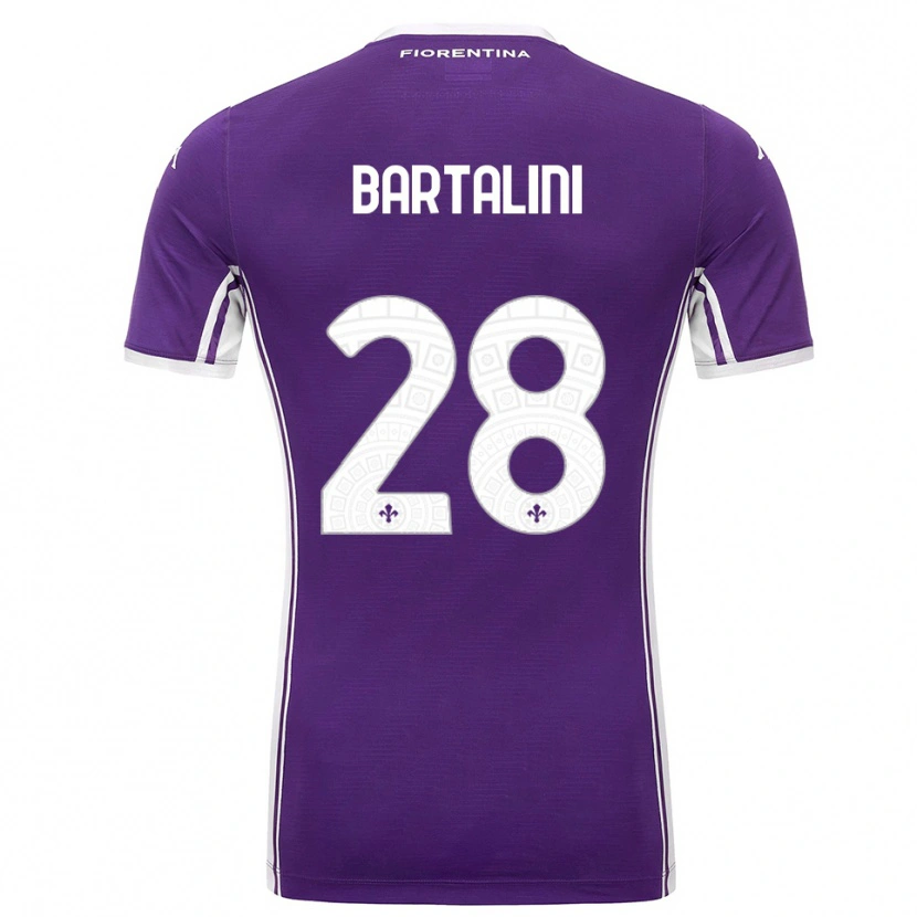 Danxen Kvinder Viola Bartalini #28 Lilla Hvid Hjemmebane Spillertrøjer 2025/26 Trøje T-Shirt