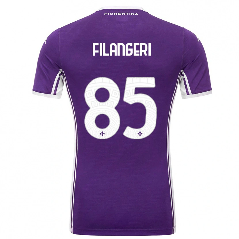 Danxen Kvinder Maria Luisa Filangeri #85 Lilla Hvid Hjemmebane Spillertrøjer 2025/26 Trøje T-Shirt