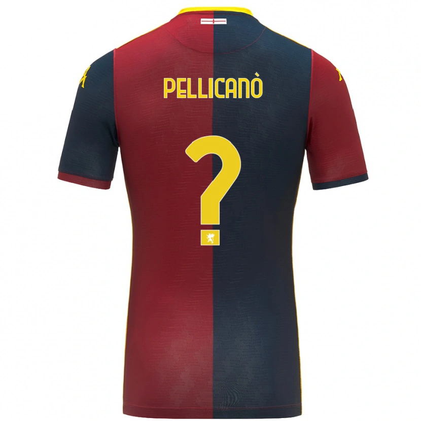 Danxen Kvinder Antonino Pellicanò #0 Rød Kongeblå Hjemmebane Spillertrøjer 2025/26 Trøje T-Shirt