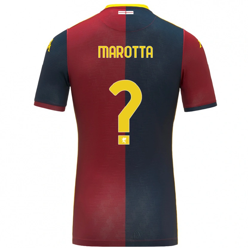 Danxen Kvinder Francesco Marotta #0 Rød Kongeblå Hjemmebane Spillertrøjer 2025/26 Trøje T-Shirt