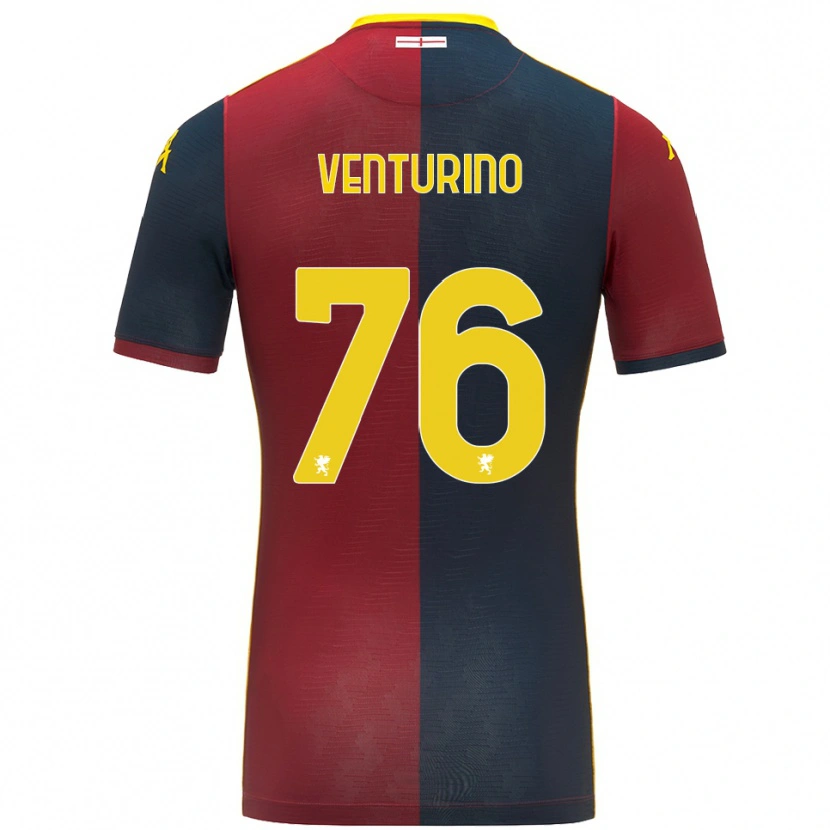 Danxen Kvinder Lorenzo Venturino #76 Rød Kongeblå Hjemmebane Spillertrøjer 2025/26 Trøje T-Shirt