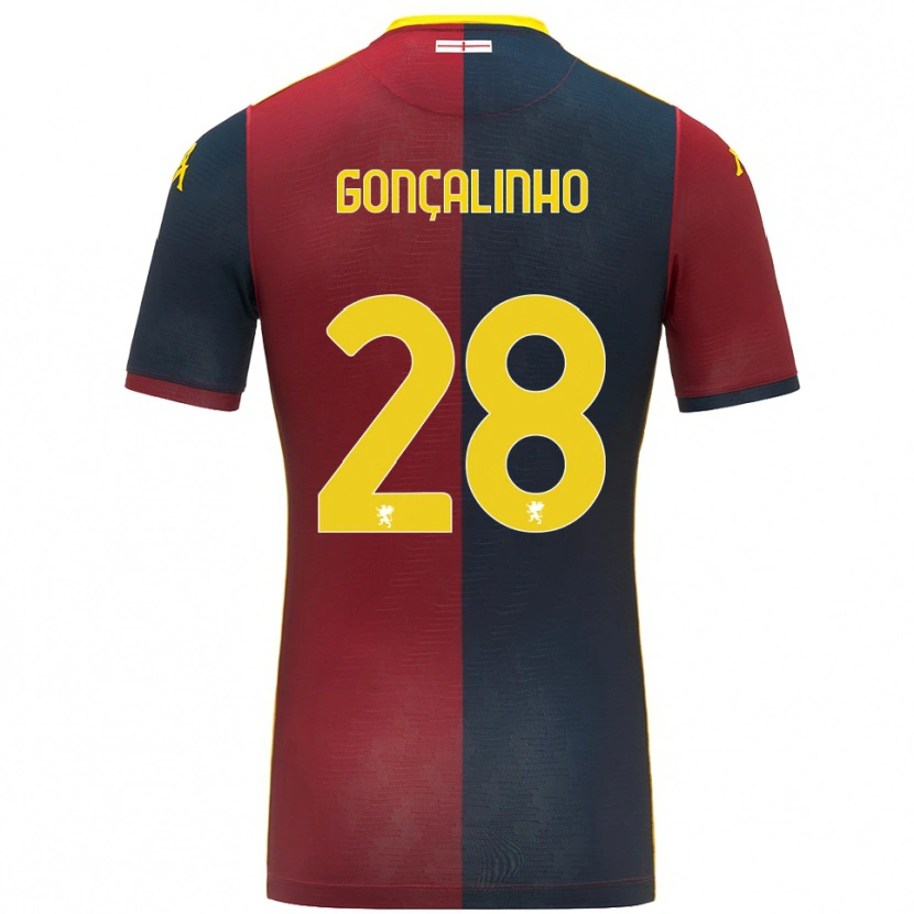 Danxen Kvinder João Gonçalinho #28 Rød Kongeblå Hjemmebane Spillertrøjer 2025/26 Trøje T-Shirt