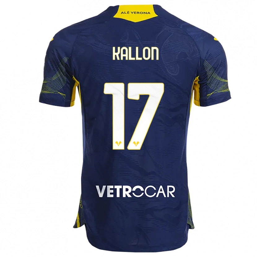 Danxen Kvinder Yayah Kallon #17 Navy Gul Hjemmebane Spillertrøjer 2025/26 Trøje T-Shirt