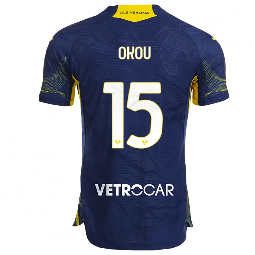 Danxen Kvinder Yllan Okou #15 Navy Gul Hjemmebane Spillertrøjer 2025/26 Trøje T-Shirt