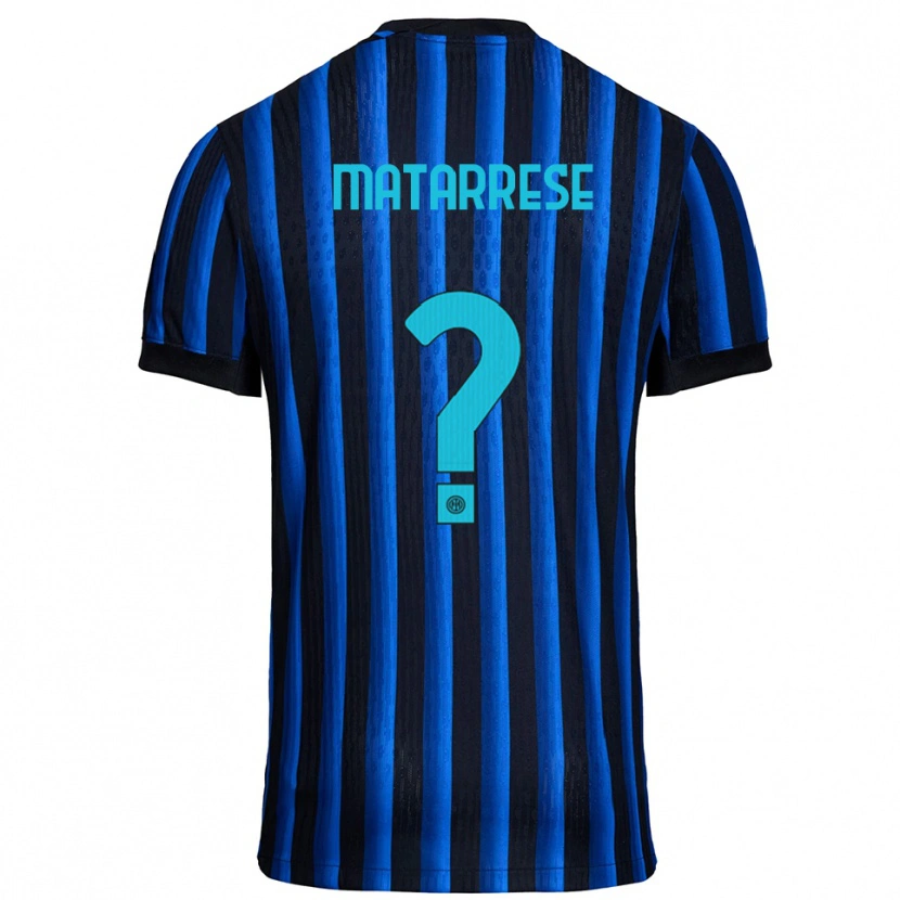 Danxen Kvinder Thomas Matarrese #0 Sort Blå Hjemmebane Spillertrøjer 2025/26 Trøje T-Shirt