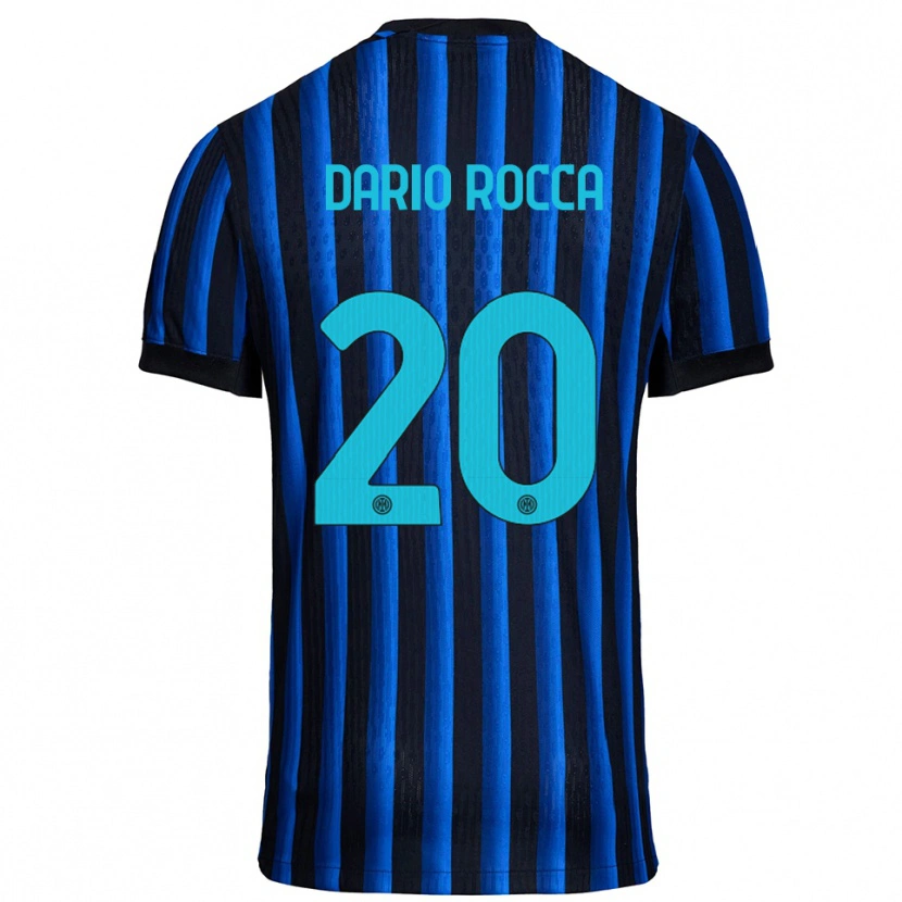 Danxen Kvinder Edoardo Dario Rocca #20 Sort Blå Hjemmebane Spillertrøjer 2025/26 Trøje T-Shirt