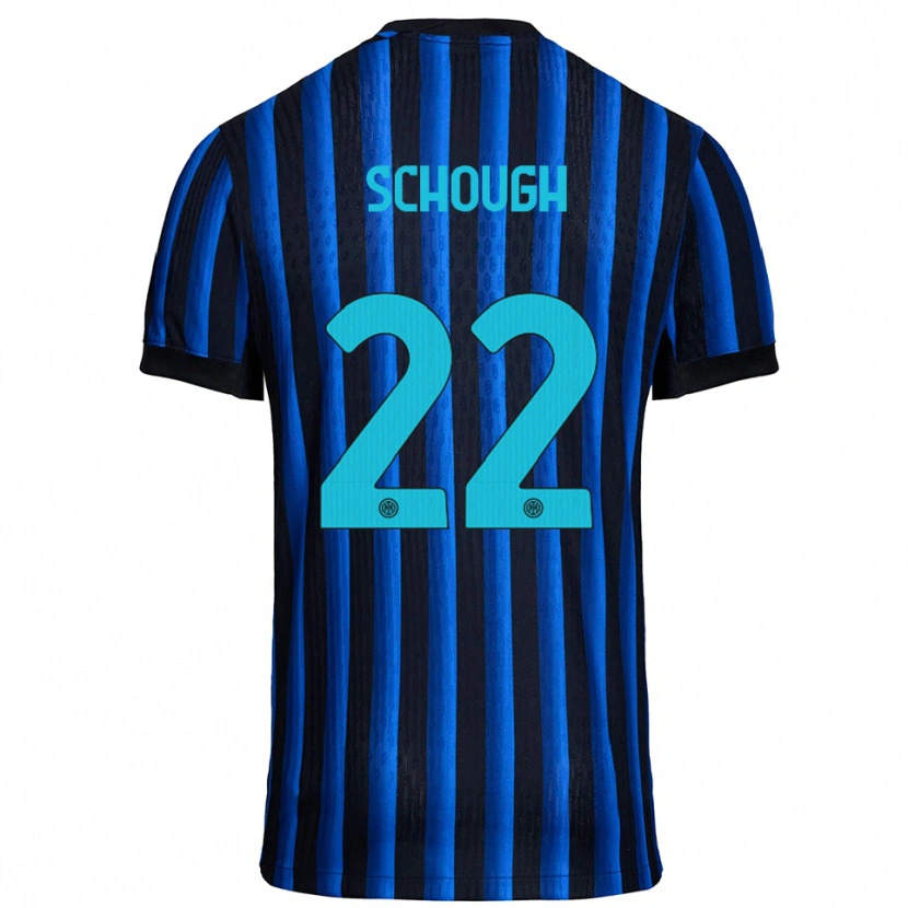Danxen Kvinder Olivia Schough #22 Sort Blå Hjemmebane Spillertrøjer 2025/26 Trøje T-Shirt