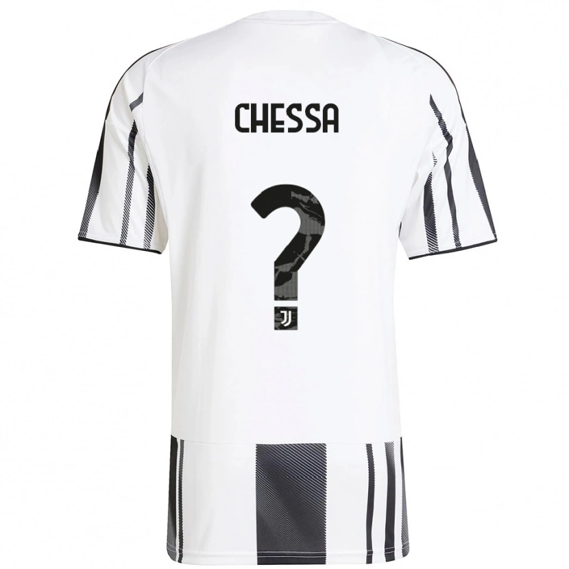 Danxen Kvinder Stefano Chessa #0 Hvid Sort Hjemmebane Spillertrøjer 2025/26 Trøje T-Shirt