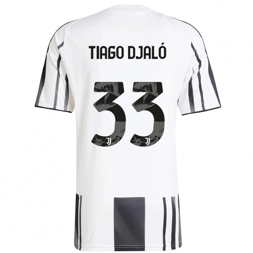 Danxen Kvinder Tiago Djaló #33 Hvid Sort Hjemmebane Spillertrøjer 2025/26 Trøje T-Shirt