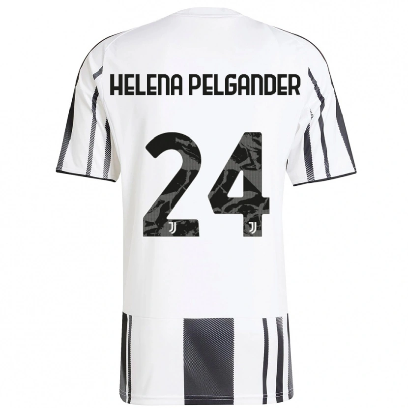 Danxen Kvinder Elsa Helena Pelgander #24 Hvid Sort Hjemmebane Spillertrøjer 2025/26 Trøje T-Shirt