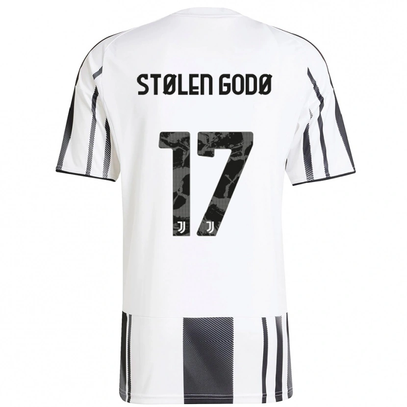 Danxen Kvinder Emma Stølen Godø #17 Hvid Sort Hjemmebane Spillertrøjer 2025/26 Trøje T-Shirt