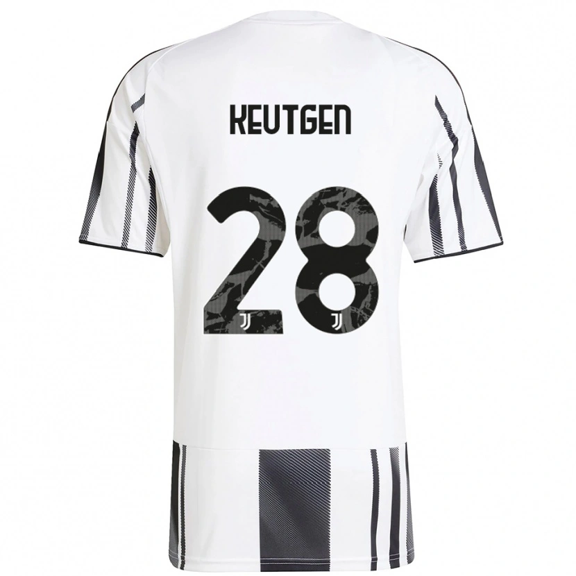 Danxen Kvinder Enzo Keutgen #28 Hvid Sort Hjemmebane Spillertrøjer 2025/26 Trøje T-Shirt