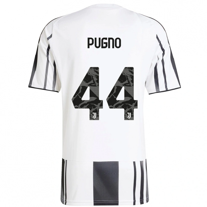 Danxen Kvinder Diego Pugno #44 Hvid Sort Hjemmebane Spillertrøjer 2025/26 Trøje T-Shirt
