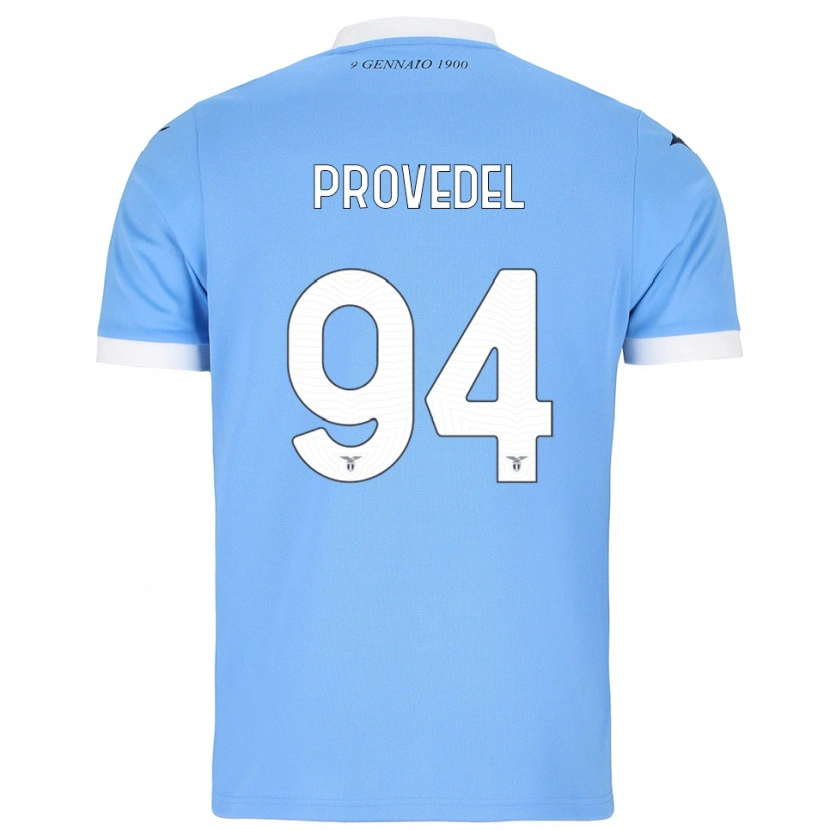 Danxen Kvinder Ivan Provedel #94 Lyseblå Hvid Hjemmebane Spillertrøjer 2025/26 Trøje T-Shirt