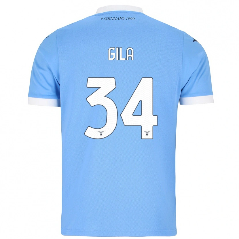 Danxen Kvinder Mario Gila #34 Lyseblå Hvid Hjemmebane Spillertrøjer 2025/26 Trøje T-Shirt