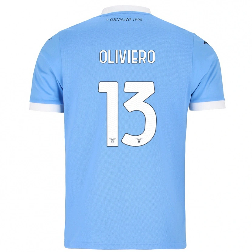 Danxen Kvinder Elisabetta Oliviero #13 Lyseblå Hvid Hjemmebane Spillertrøjer 2025/26 Trøje T-Shirt