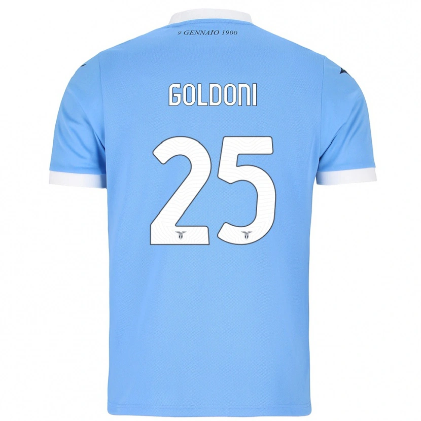 Danxen Kvinder Eleonora Maria Goldoni #25 Lyseblå Hvid Hjemmebane Spillertrøjer 2025/26 Trøje T-Shirt