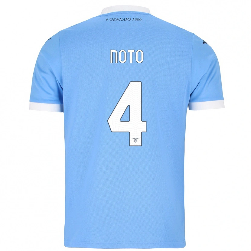 Danxen Kvinder Pierpaolo Noto #4 Lyseblå Hvid Hjemmebane Spillertrøjer 2025/26 Trøje T-Shirt
