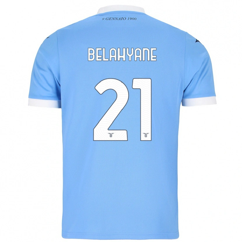 Danxen Kvinder Reda Belahyane #21 Lyseblå Hvid Hjemmebane Spillertrøjer 2025/26 Trøje T-Shirt
