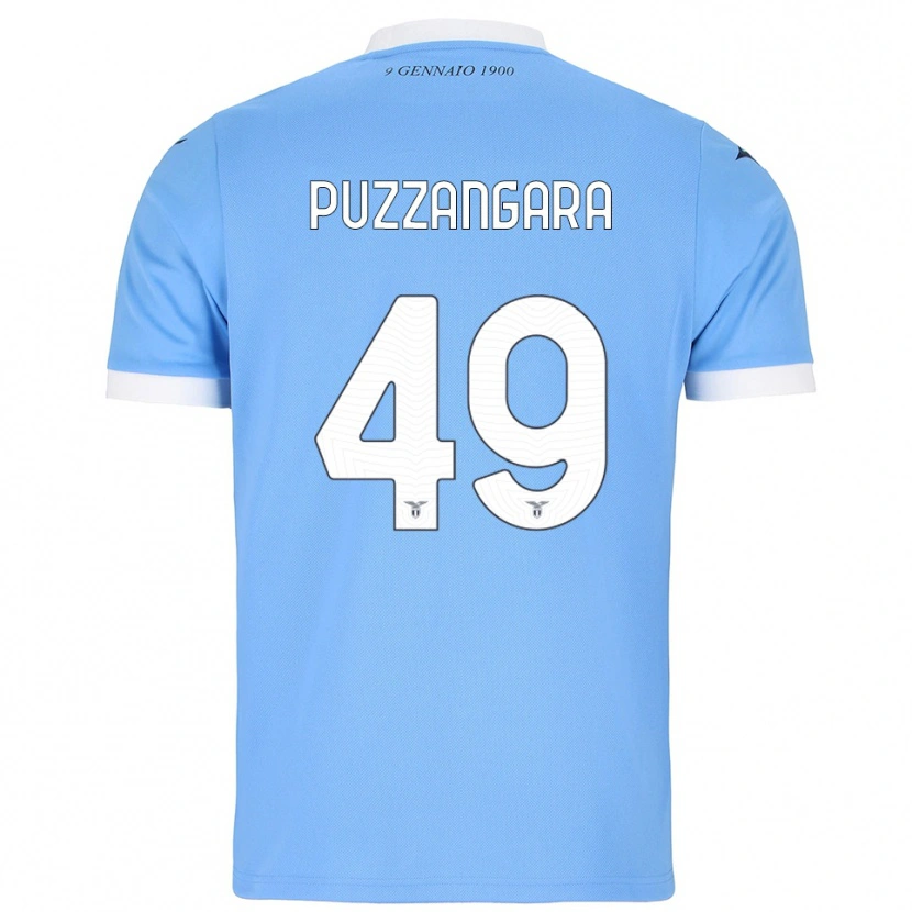 Danxen Kvinder Angelo Antonio Puzzangara #49 Lyseblå Hvid Hjemmebane Spillertrøjer 2025/26 Trøje T-Shirt