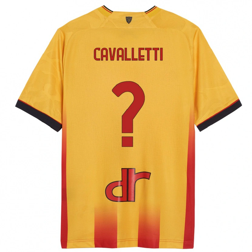Danxen Kvinder Cristian Cavalletti #0 Gul Orange Hjemmebane Spillertrøjer 2025/26 Trøje T-Shirt
