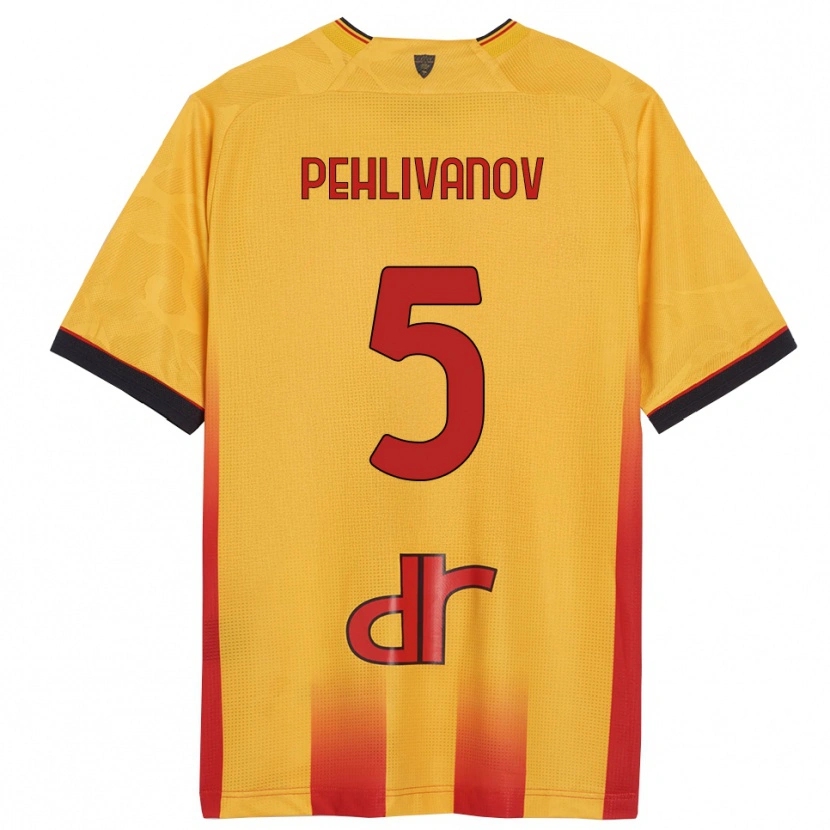 Danxen Kvinder Cristian Pehlivanov #5 Gul Orange Hjemmebane Spillertrøjer 2025/26 Trøje T-Shirt
