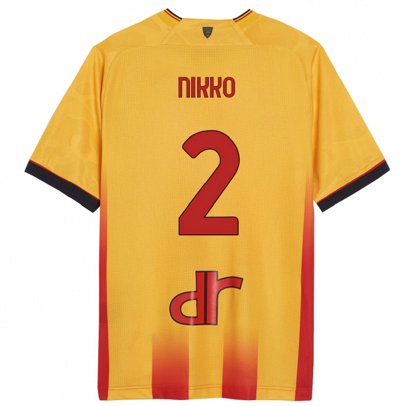 Danxen Kvinder Jimi Nikko #2 Gul Orange Hjemmebane Spillertrøjer 2025/26 Trøje T-Shirt