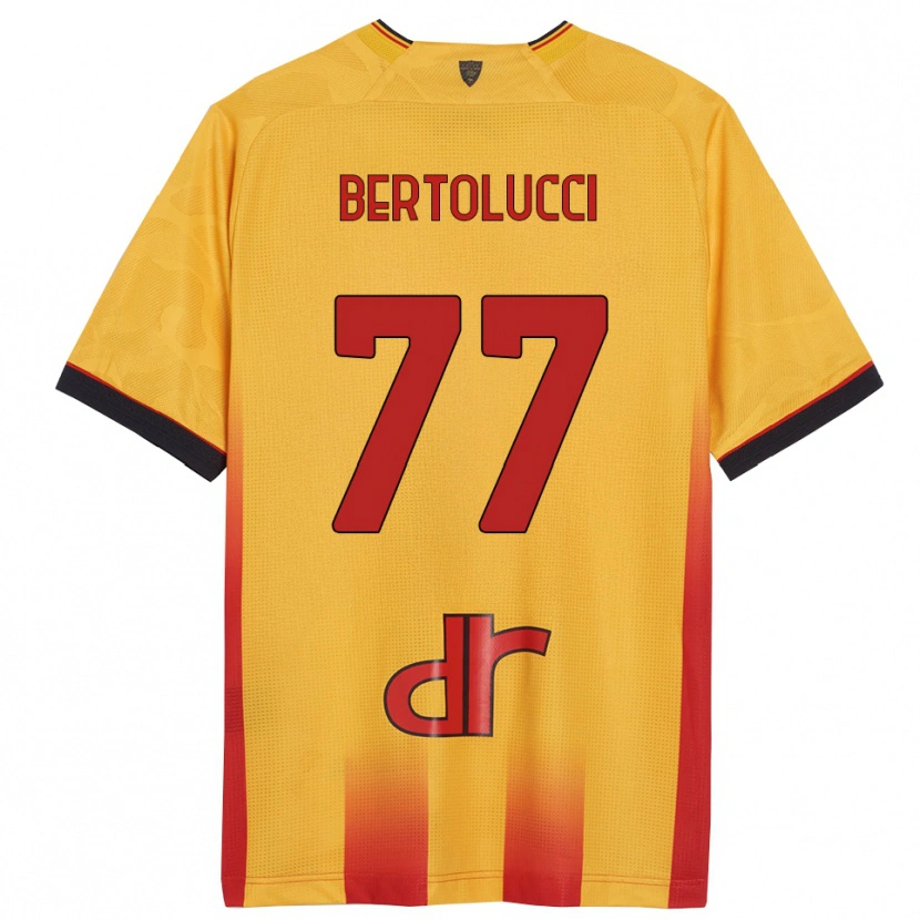 Danxen Kvinder Sandro Bertolucci #77 Gul Orange Hjemmebane Spillertrøjer 2025/26 Trøje T-Shirt