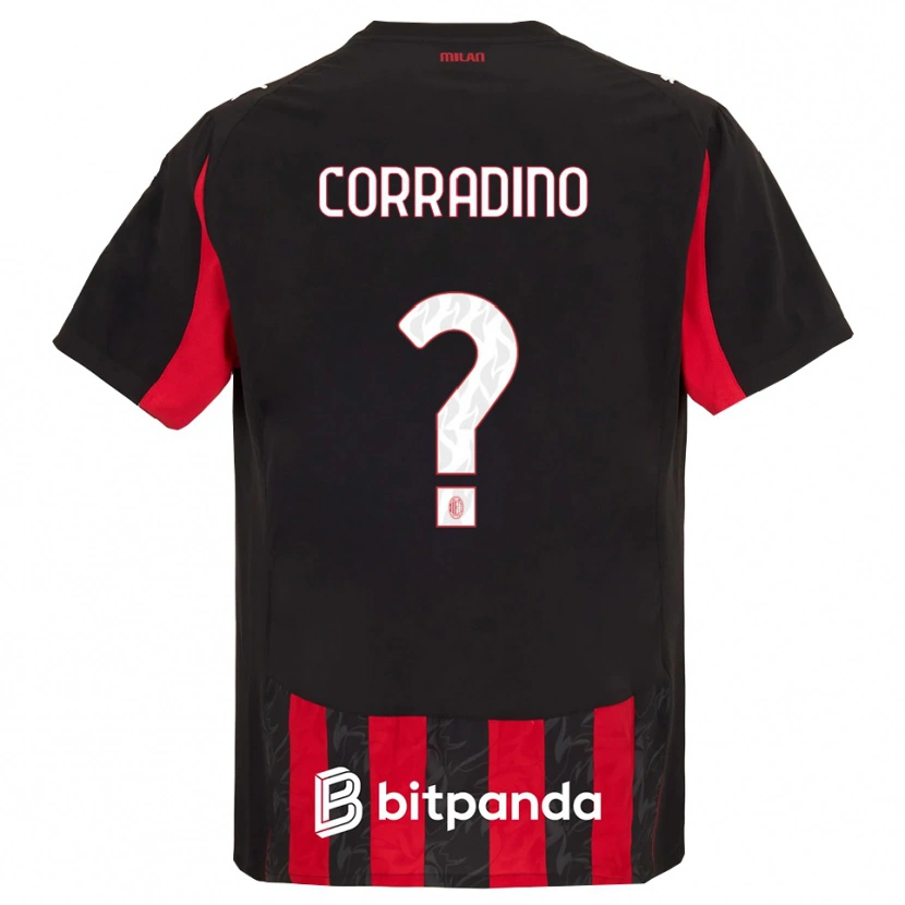 Danxen Kvinder Riccardo Corradino #0 Rød Sort Hjemmebane Spillertrøjer 2025/26 Trøje T-Shirt