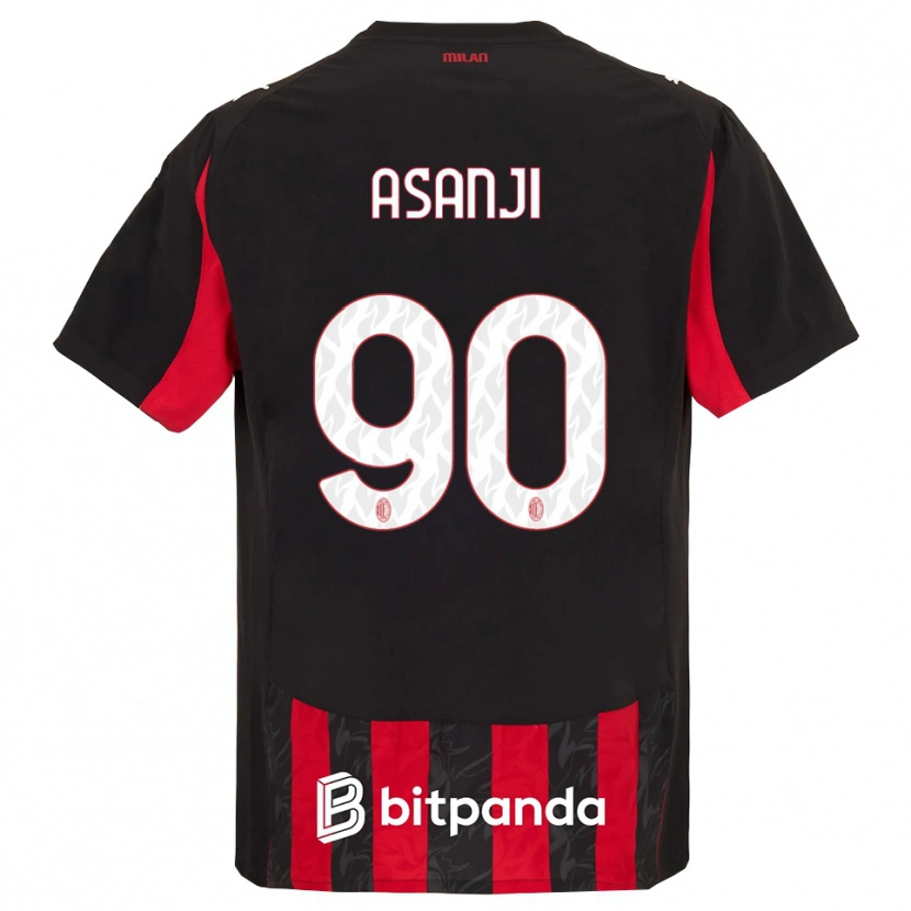 Danxen Kvinder Levis Asanji #90 Rød Sort Hjemmebane Spillertrøjer 2025/26 Trøje T-Shirt