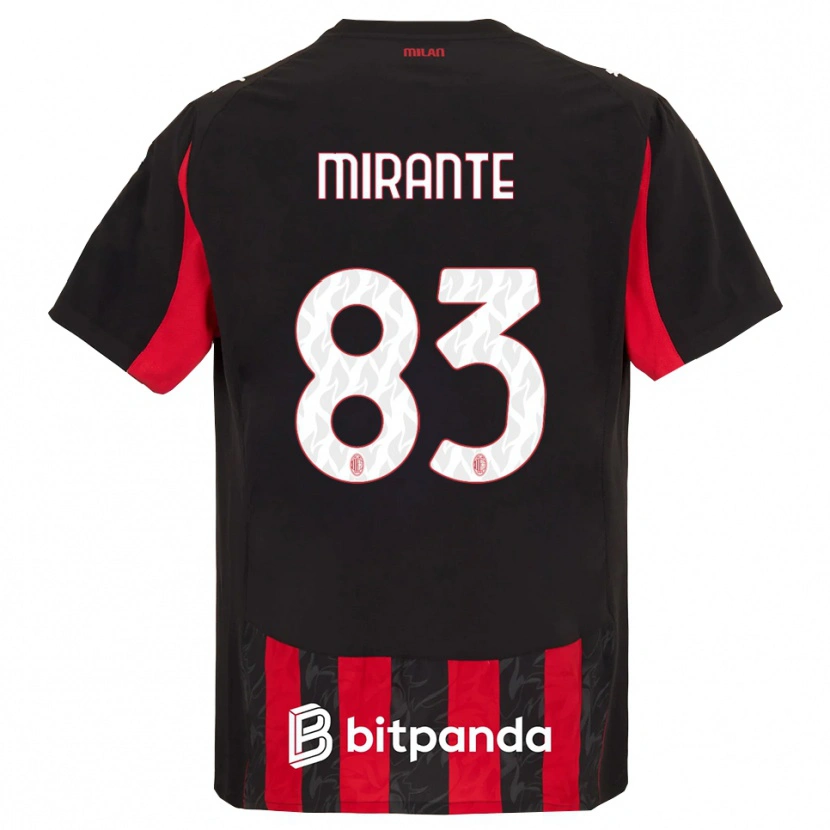 Danxen Kvinder Antonio Mirante #83 Rød Sort Hjemmebane Spillertrøjer 2025/26 Trøje T-Shirt