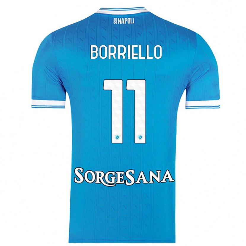 Danxen Kvinder Salvatore Borriello #11 Lyseblå Hvid Hjemmebane Spillertrøjer 2025/26 Trøje T-Shirt