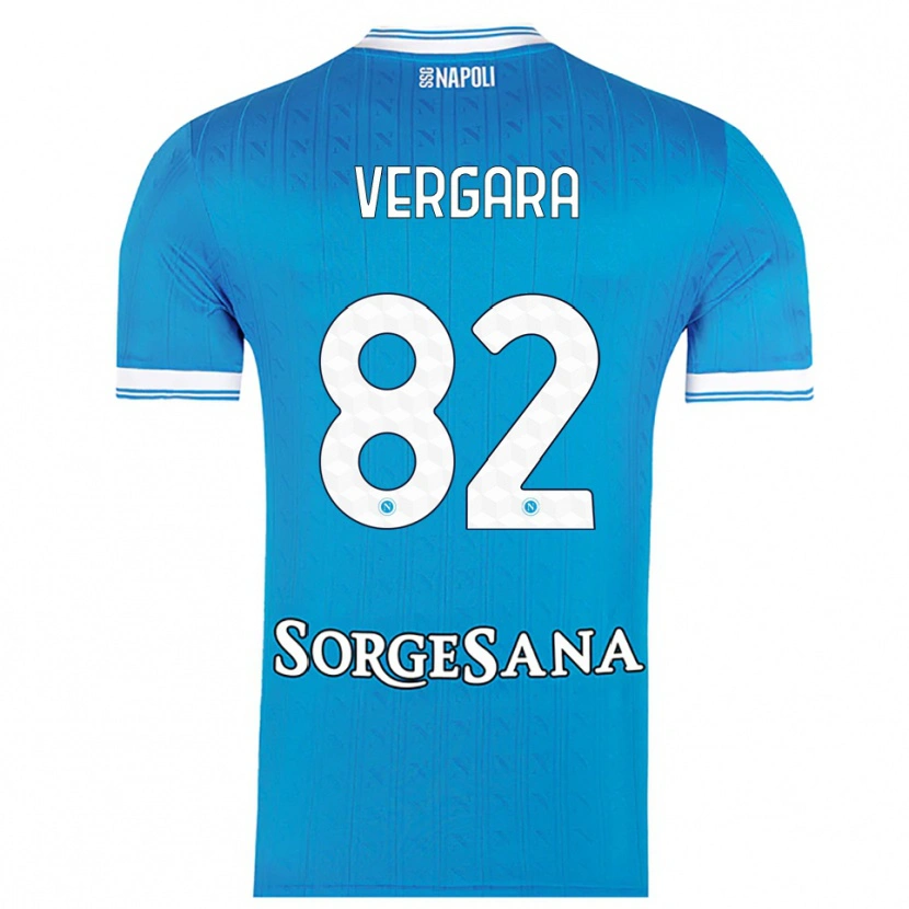 Danxen Kvinder Antonio Vergara #82 Lyseblå Hvid Hjemmebane Spillertrøjer 2025/26 Trøje T-Shirt