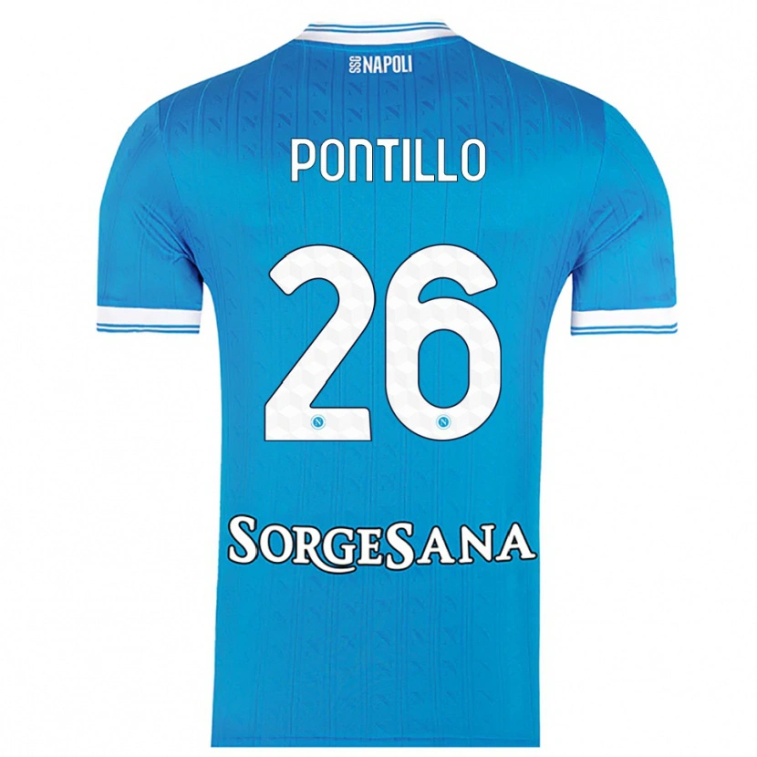 Danxen Kvinder Pasquale Pontillo #26 Lyseblå Hvid Hjemmebane Spillertrøjer 2025/26 Trøje T-Shirt