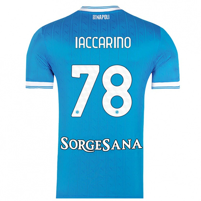 Danxen Kvinder Gennaro Iaccarino #78 Lyseblå Hvid Hjemmebane Spillertrøjer 2025/26 Trøje T-Shirt