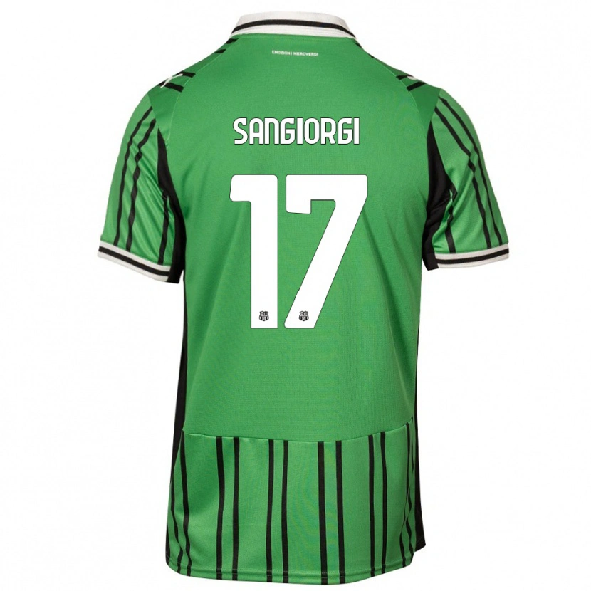 Danxen Kvinder Federico Sangiorgi #17 Grøn Sort Hjemmebane Spillertrøjer 2025/26 Trøje T-Shirt