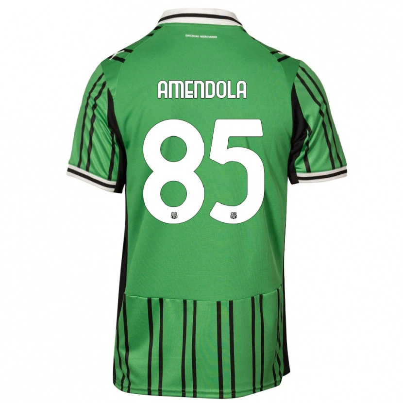 Danxen Kvinder Catello Amendola #85 Grøn Sort Hjemmebane Spillertrøjer 2025/26 Trøje T-Shirt