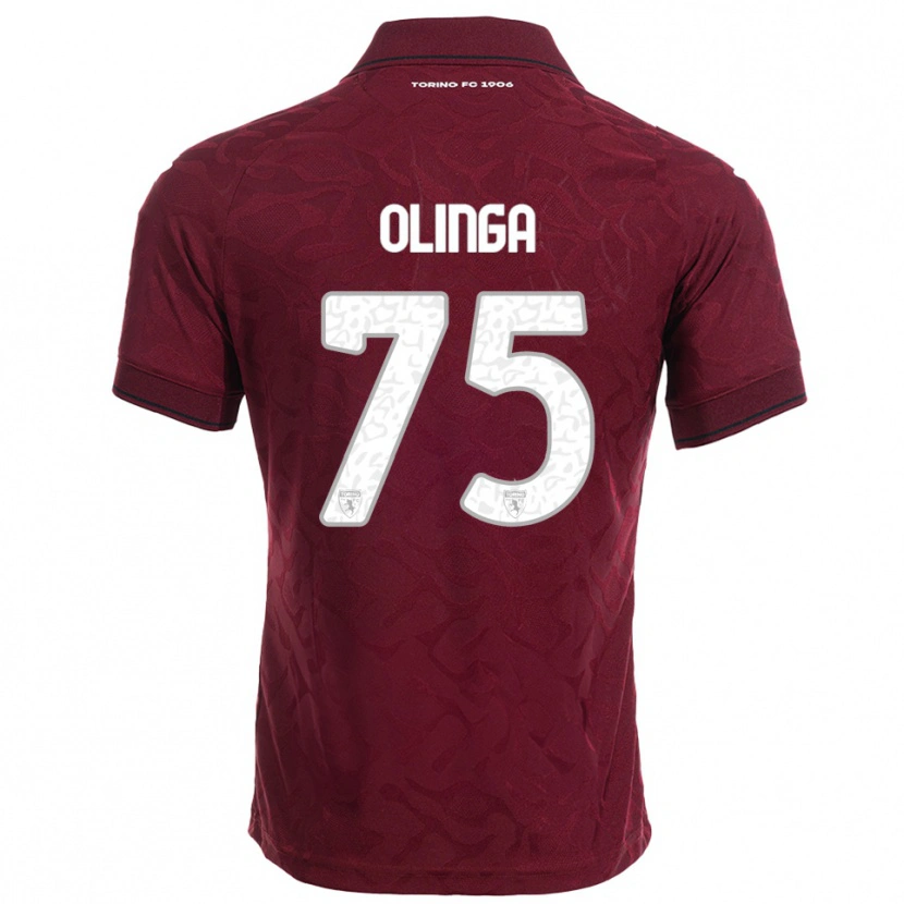 Danxen Kvinder Kenny Liema Olinga #75 Burgunder Hvid Hjemmebane Spillertrøjer 2025/26 Trøje T-Shirt