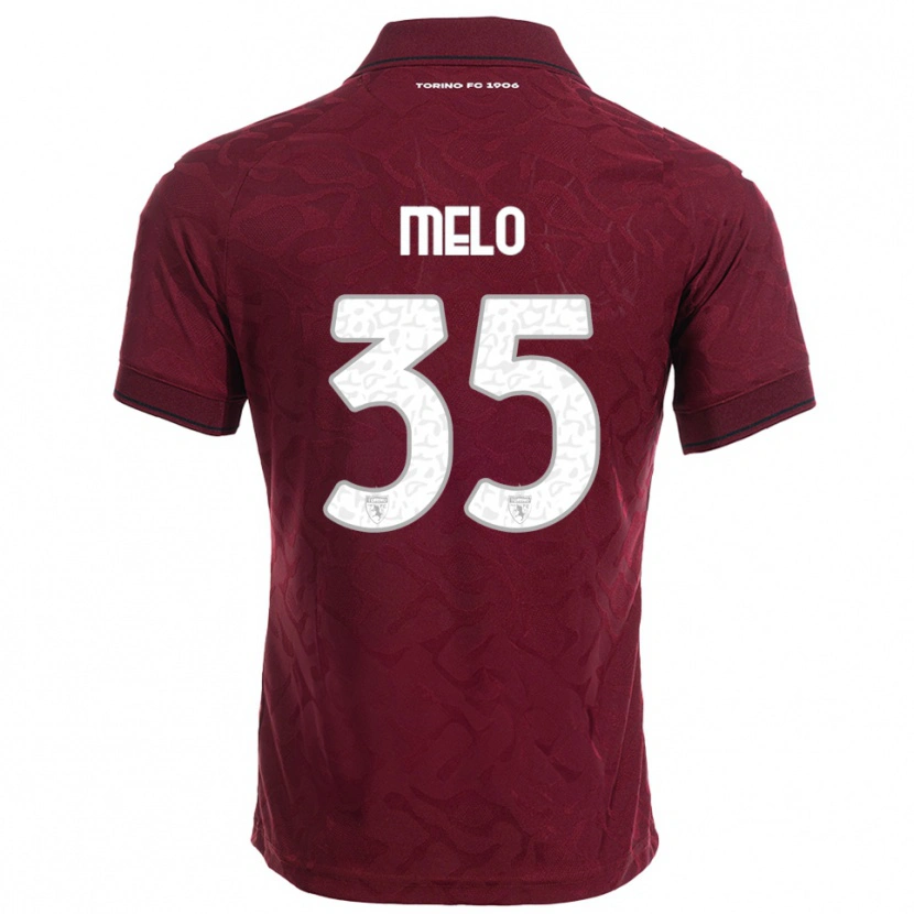 Danxen Kvinder Rafael Melo #35 Burgunder Hvid Hjemmebane Spillertrøjer 2025/26 Trøje T-Shirt