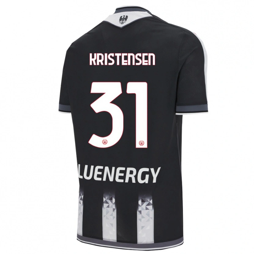 Danxen Kvinder Thomas Kristensen #31 Sort Hvid Hjemmebane Spillertrøjer 2025/26 Trøje T-Shirt