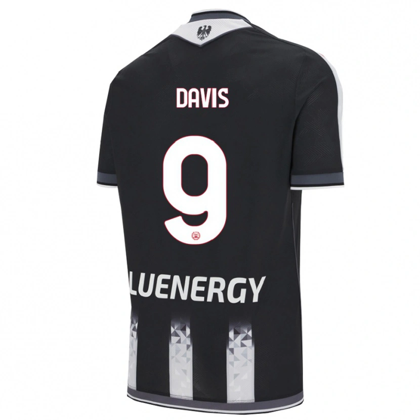Danxen Kvinder Keinan Davis #9 Sort Hvid Hjemmebane Spillertrøjer 2025/26 Trøje T-Shirt