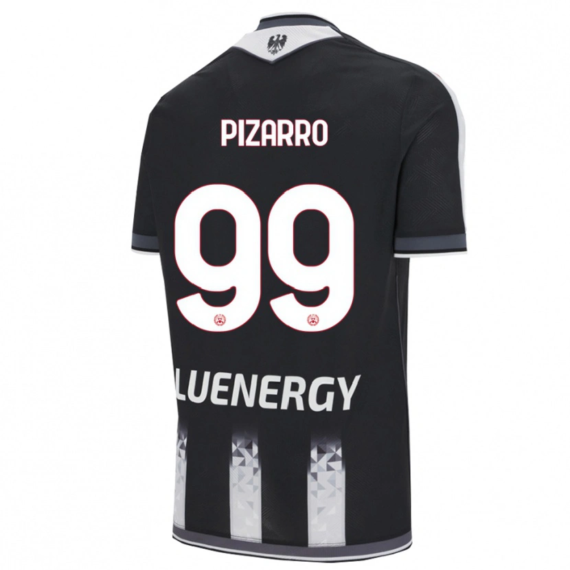 Danxen Kvinder Damián Pizarro #99 Sort Hvid Hjemmebane Spillertrøjer 2025/26 Trøje T-Shirt