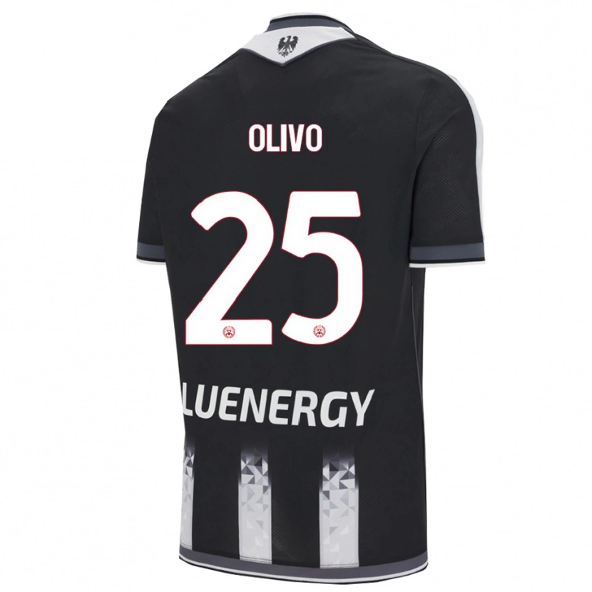 Danxen Kvinder Gioele Olivo #25 Sort Hvid Hjemmebane Spillertrøjer 2025/26 Trøje T-Shirt