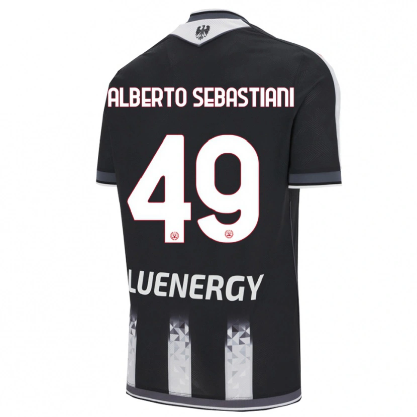 Danxen Kvinder José Alberto Sebastiani #49 Sort Hvid Hjemmebane Spillertrøjer 2025/26 Trøje T-Shirt
